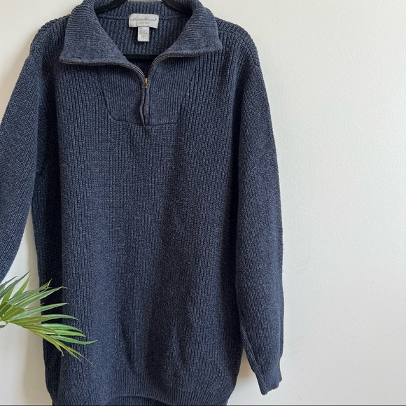 EDDIE BAUER Knit Pullover in Navy Blue - Picture 4 of 4